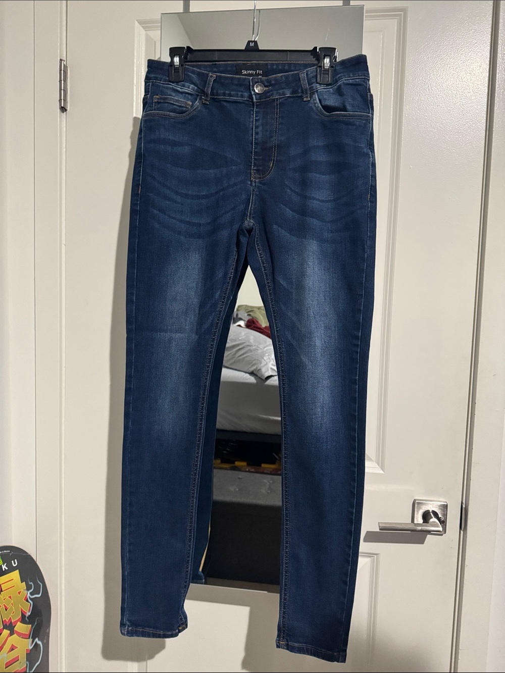 Men's Skinny Jeans in Dark Blue Wash - Skinny Fit